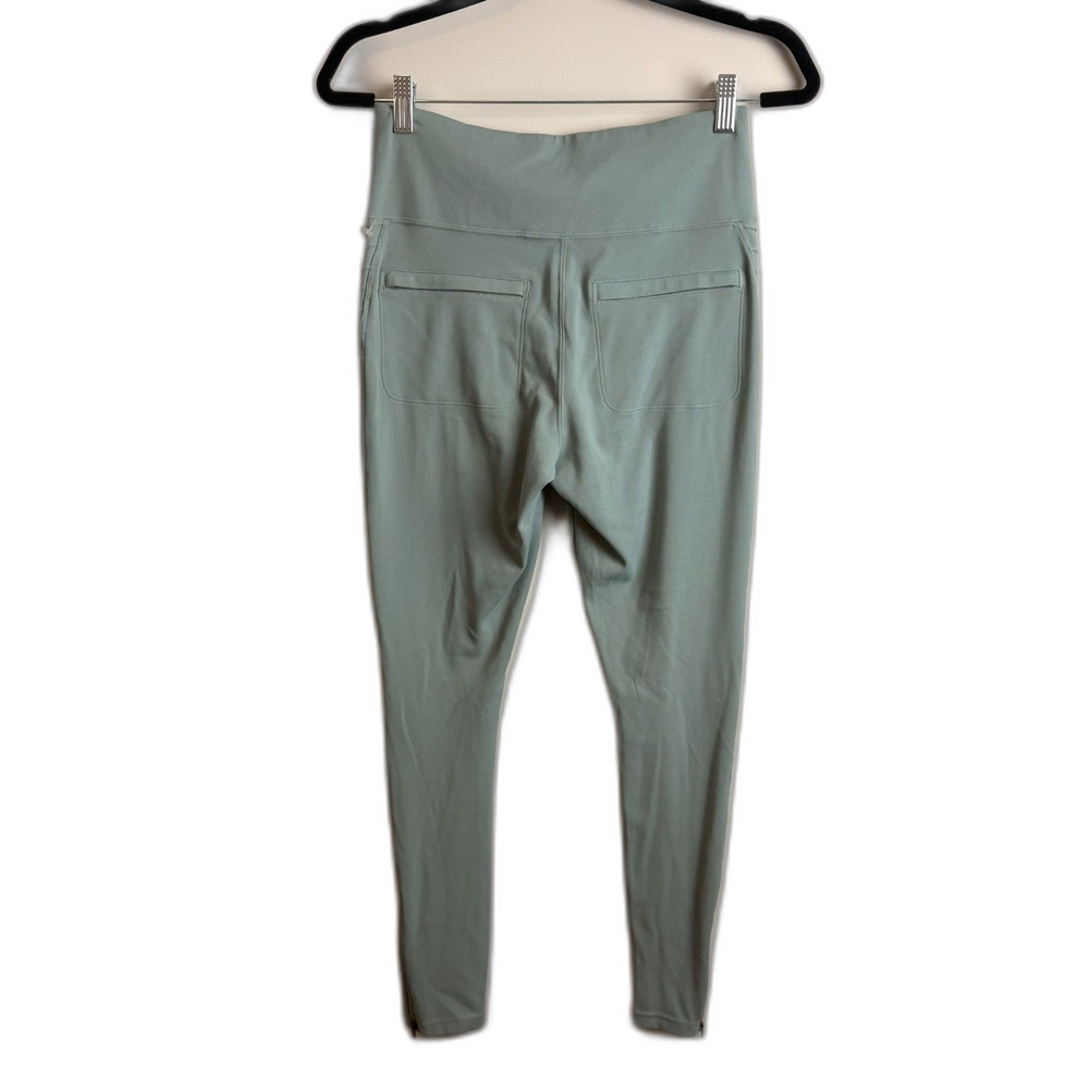 Athleta Delancey Moto Tight Leggings Women Small Green High Rise Zip Ankle 27” - Picture 6 of 16
